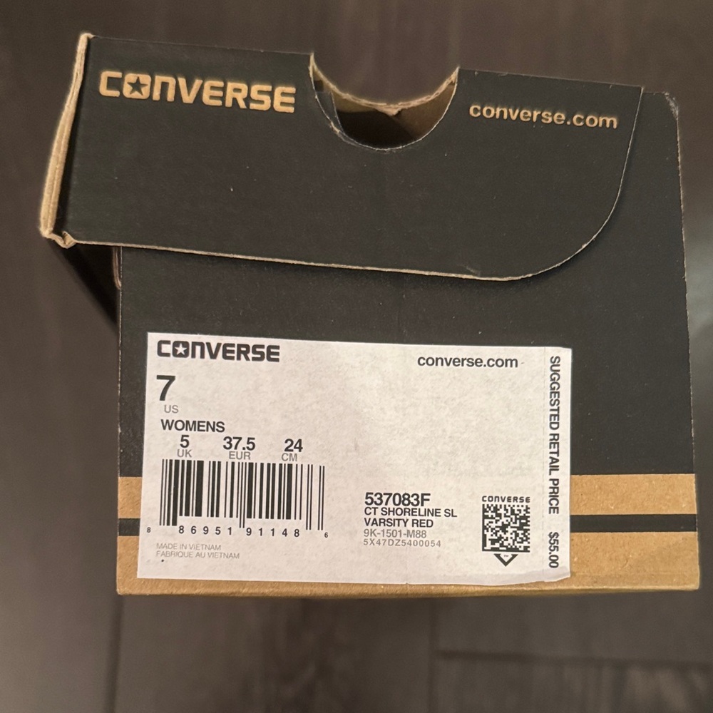 Converse Chuck Taylor Shoreline Varsity Red Slip On - Picture 2 of 7